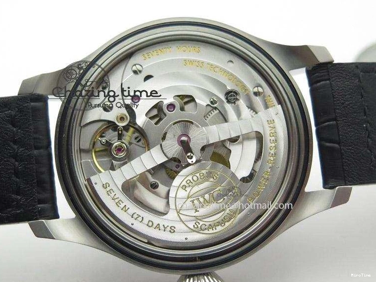 MIROTIME 0717 Timeless Big Pilot Real PR IW500901 ZF 1:1 Best Edition On Black Leather Strap A 7340